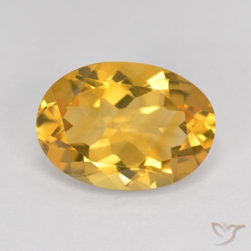 5.14ct Natural Dark Golden Citrine, Oval, VVS-VS
