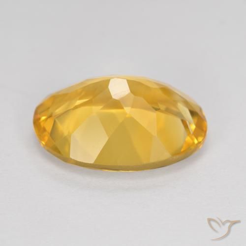 Citrine Gemstone in 14 x 10 mm (calibrated) Size for Sale, Citrine Stone in Dark Golden Color