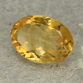 4.32 ct Golden Citrine Stone, Natural Citrine in Oval Facet Shape for Sale