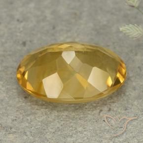 Citrine Gemstone in 14 x 10 mm (calibrated) Size for Sale, Citrine Stone in Medium-Dark Golden Color