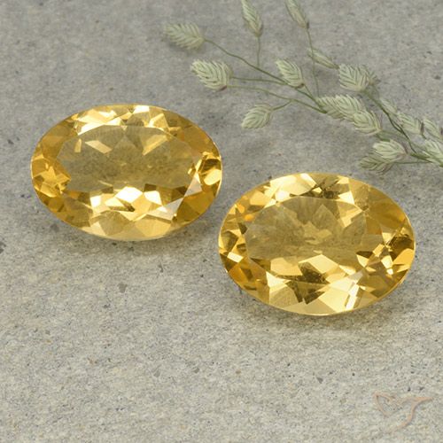 9.19 ct Yellow Citrine, 14.1 x 10.1 mm Oval Cut From Brazil, Photo A