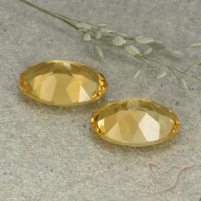 Citrine Gemstones in 14 x 10 mm (calibrated) Size for Sale, Citrine Stones in Golden Orange Color