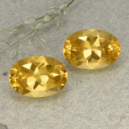 11.52 ct Yellow Citrine, 14.3 x 10.2 mm Oval Cut From Brazil, Photo A