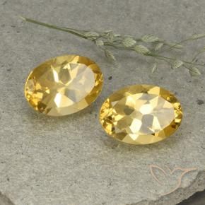 10.99 ctw Golden Citrine Stones, Natural Citrine in Oval Facet Shape for Sale