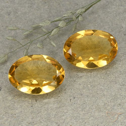 9.32 ct Yellow Citrine, 14.1 x 10 mm Oval Cut From Brazil, Photo A