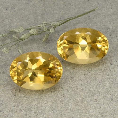 Golden Orange Citrine Gem - 6.1ct Oval Facet (ID: 492628)