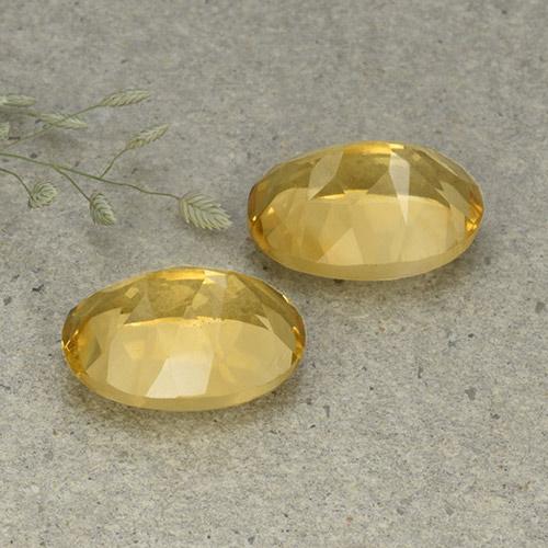 Citrine Gemstones in 14 x 10 mm (calibrated) Size for Sale, Citrine Stones in Medium Golden Color