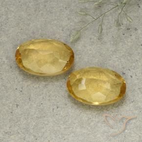 Citrine Gemstones in 14 x 10 mm (calibrated) Size for Sale, Citrine Stones in Golden Orange Color