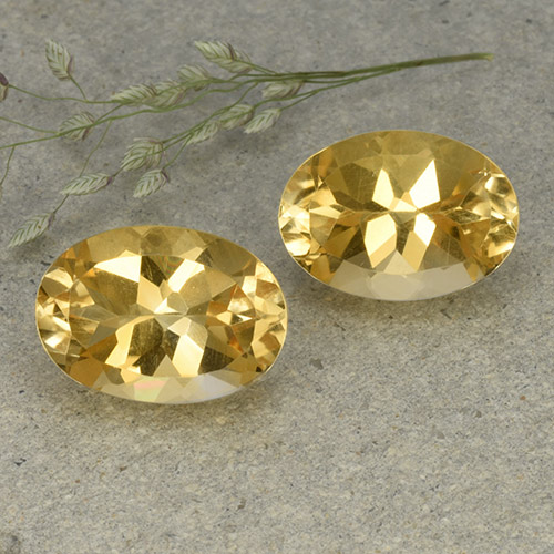 Golden Orange Citrine Gem - 5.9ct Oval Facet (ID: 492634)