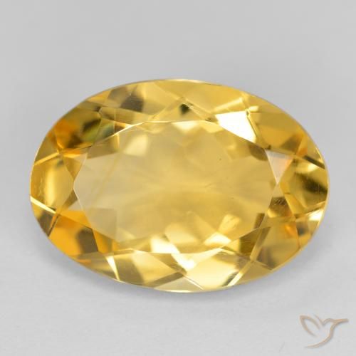 4.76ct Natural Medium Golden Citrine, Oval, VVS-VS