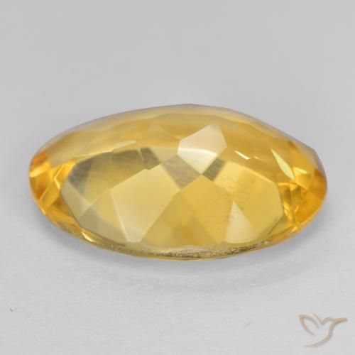 Citrine Gemstone in 14 x 10 mm (calibrated) Size for Sale, Citrine Stone in Medium Golden Color