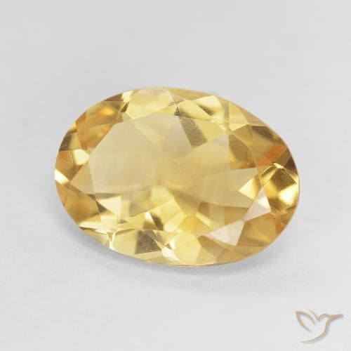 4.28 ct Golden Citrine Stone, Natural Citrine in Oval Facet Shape for Sale