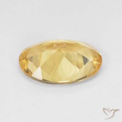 Citrine Gemstone in 14 x 10 mm (calibrated) Size for Sale, Citrine Stone in Medium Light-Golden Color
