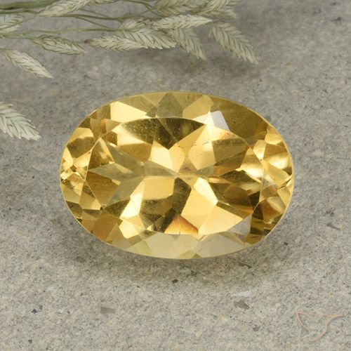 5.82ct Natural Golden Orange Citrine, Oval, VVS-VS