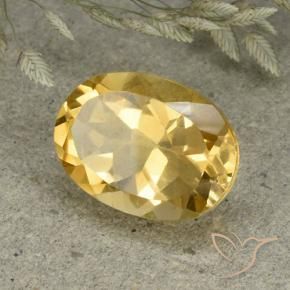 5.82 ct Golden Citrine Stone, Natural Citrine in Oval Facet Shape for Sale