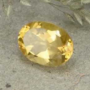 5.10 ct Golden Citrine Stone, Natural Citrine in Oval Facet Shape for Sale