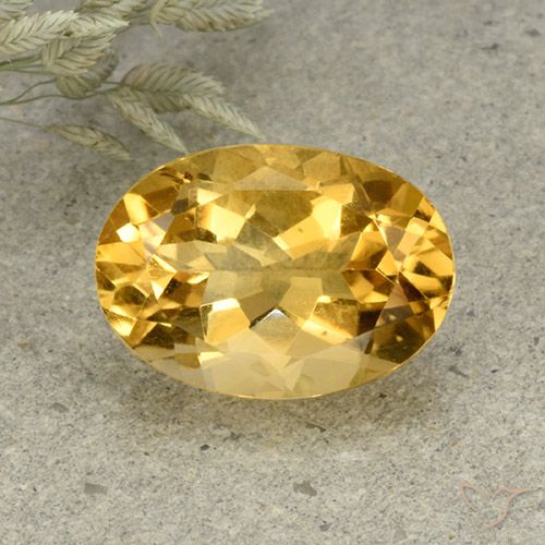 5.60ct Natural Golden Orange Citrine, Oval, VVS-VS