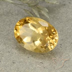 5.60 ct Golden Citrine Stone, Natural Citrine in Oval Facet Shape for Sale