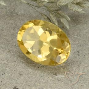 5.07 ct Golden Citrine Stone, Natural Citrine in Oval Facet Shape for Sale