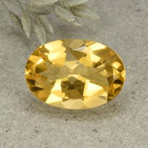 Orange Doré Citrine gemme - 5.4ct Ovale facette (ID: 492643)