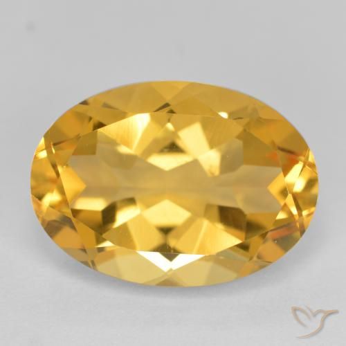 5.47ct Natural Medium-Dark Golden Citrine, Oval, VVS-VS