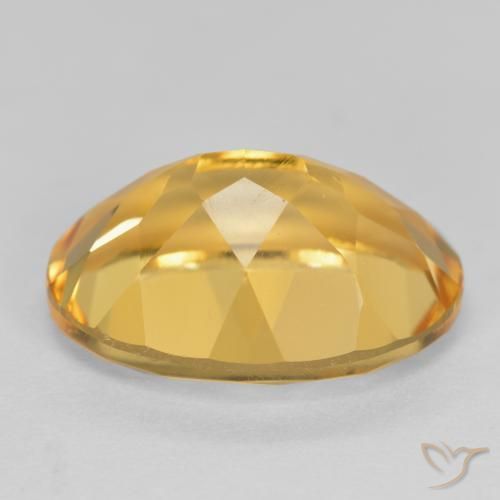 Citrine Gemstone in 14 x 10 mm (calibrated) Size for Sale, Citrine Stone in Medium-Dark Golden Color