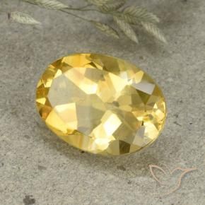 4.84 ct Golden Citrine Stone, Natural Citrine in Oval Facet Shape for Sale
