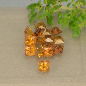 0.1ct Princess-Cut Yellow Orange Citrine for sale thumb image of 0.1ct Princess-Cut Yellow Orange Citrine (ID: 492731)