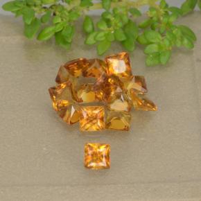 0.1ct Princess-Cut Yellow Citrine for sale thumb image of 0.1ct Princess-Cut Yellow Citrine (ID: 492736)