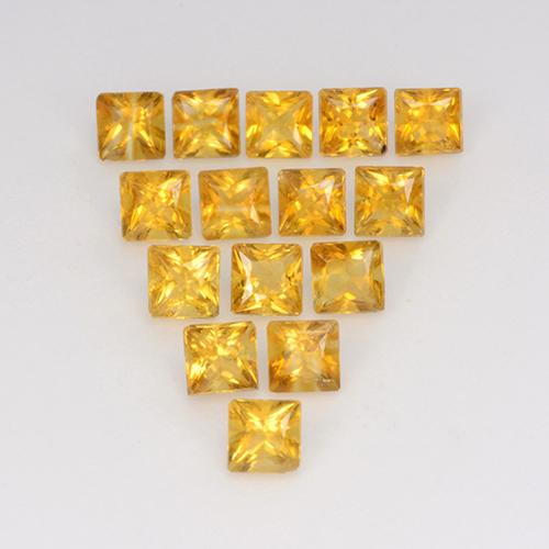 0.1ct Princess-Cut Yellow Citrine Gem for sale 0.1ct Princess-Cut Yellow Citrine Gem (ID: 492740)
