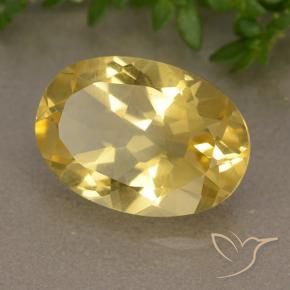 5.18 ct Golden Citrine Stone, Natural Citrine in Oval Facet Shape for Sale
