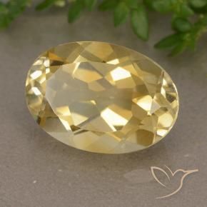 5.80 ct Golden Citrine Stone, Natural Citrine in Oval Facet Shape for Sale
