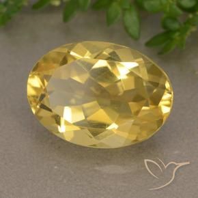 5.35 ct Golden Citrine Stone, Natural Citrine in Oval Facet Shape for Sale