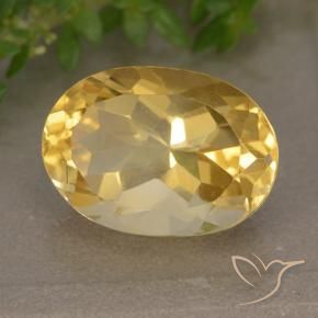 6.32 ct Golden Citrine Stone, Natural Citrine in Oval Facet Shape for Sale
