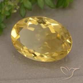 4.84 ct Golden Citrine Stone, Natural Citrine in Oval Facet Shape for Sale