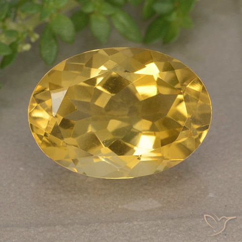 5.95ct Natural Medium Golden Citrine, Oval, VVS-VS, Photo A