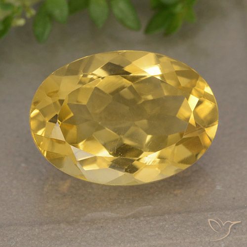 5.87 ct Yellow Citrine, 14.1 x 10.1 mm Oval Cut From Brazil, Photo A