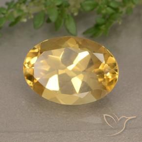 5.78 ct Golden Citrine Stone, Natural Citrine in Oval Facet Shape for Sale