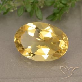 4.97 ct Golden Citrine Stone, Natural Citrine in Oval Facet Shape for Sale