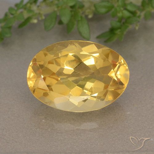 5.38ct Natural Deep Golden Orange Citrine, Oval, VVS-VS