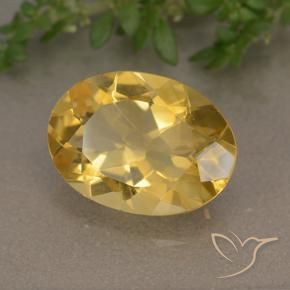 4.87 ct Golden Citrine Stone, Natural Citrine in Oval Facet Shape for Sale