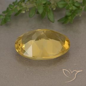 Citrine Gemstone in 14 x 10 mm (calibrated) Size for Sale, Citrine Stone in Medium Golden Color