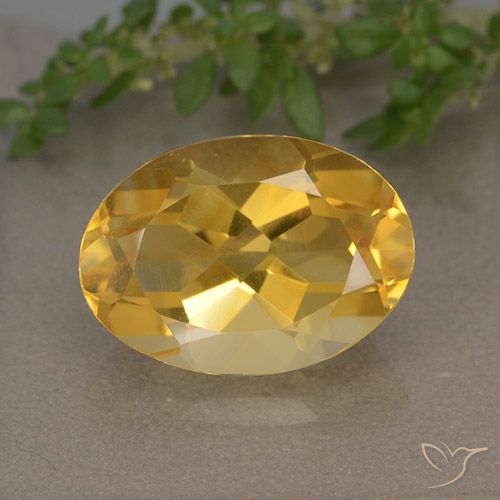5.74ct Natural Golden Orange Citrine, Oval, VVS-VS
