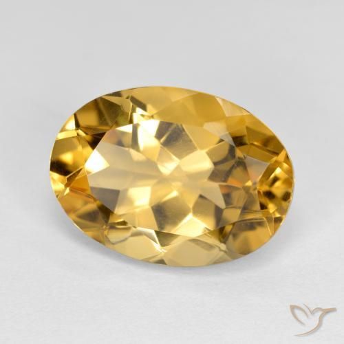 5.47ct Natural Golden Citrine, Oval, VVS-VS