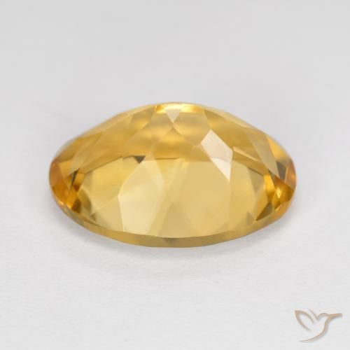 Citrine Gemstone in 14 x 10 mm (calibrated) Size for Sale, Citrine Stone in Golden Color