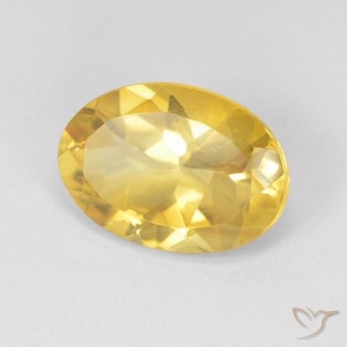 5.09 ct Golden Citrine Stone, Natural Citrine in Oval Facet Shape for Sale