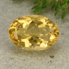 Medium Golden Citrine Gem - 5ct Oval Facet (ID: 492780)