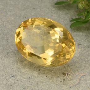 5.93 ct Golden Citrine Stone, Natural Citrine in Oval Facet Shape for Sale