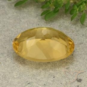 Citrine Gemstone in 14 x 10 mm (calibrated) Size for Sale, Citrine Stone in Medium Golden Color