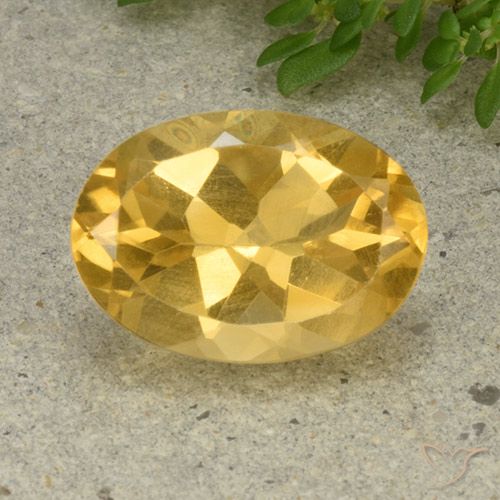 5.43ct Natural Medium Golden Citrine, Oval, VVS-VS